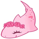 Pink Shark WhatsApp Sticker #13