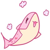 Pink Shark WhatsApp Sticker #14