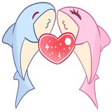 Pink Shark WhatsApp Sticker #16