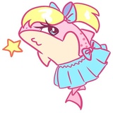 Pink Shark WhatsApp Sticker #19