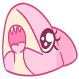 Pink Shark WhatsApp Sticker #20
