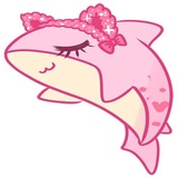 Pink Shark WhatsApp Sticker #21