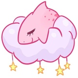 Pink Shark WhatsApp Sticker #25