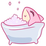Pink Shark WhatsApp Sticker #27