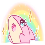Pink Shark WhatsApp Sticker #4
