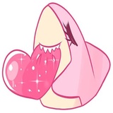 Pink Shark WhatsApp Sticker #5