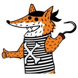 Pirate Fox WhatsApp Sticker #10