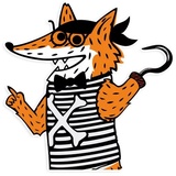 Pirate Fox WhatsApp Sticker #12