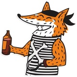 Pirate Fox WhatsApp Sticker #16