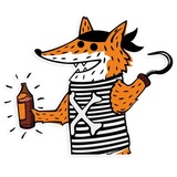 Pirate Fox WhatsApp Sticker #5