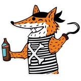 Pirate Fox WhatsApp Sticker #6