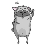 Pug Life Pack WhatsApp Sticker #9