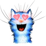 Rinas Blue Cats WhatsApp Sticker pack