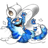 Rinas Blue Cats WhatsApp Sticker #2