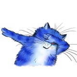 Rinas Blue Cats WhatsApp Sticker #22