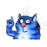 Rinas Blue Cats WhatsApp Sticker #23