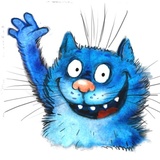 Rinas Blue Cats WhatsApp Sticker #26