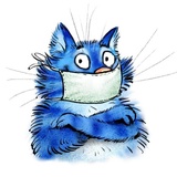 Rinas Blue Cats WhatsApp Sticker #3