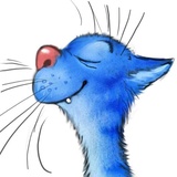 Rinas Blue Cats WhatsApp Sticker #30
