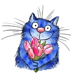 Rinas Blue Cats WhatsApp Sticker #4