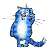 Rinas Blue Cats WhatsApp Sticker #7