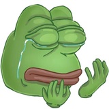 Sad Pepe WhatsApp Sticker #18