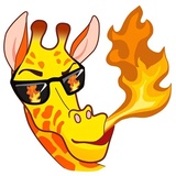 Giraffe Shrogren WhatsApp Sticker #9