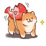 Soft and cute dog Shiba Inu WhatsApp Sticker #10