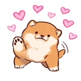 Soft and cute dog Shiba Inu WhatsApp Sticker #17