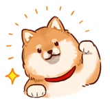 Soft and cute dog Shiba Inu WhatsApp Sticker #19