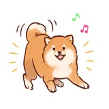 Soft and cute dog Shiba Inu WhatsApp Sticker #21