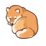 Soft and cute dog Shiba Inu WhatsApp Sticker #30