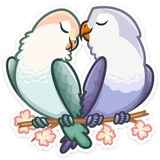 VK Love Birds WhatsApp Sticker pack