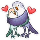 VK Love Birds WhatsApp Sticker #10