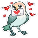 VK Love Birds WhatsApp Sticker #14