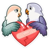 VK Love Birds WhatsApp Sticker #15