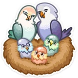 VK Love Birds WhatsApp Sticker #20
