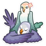 VK Love Birds WhatsApp Sticker #7