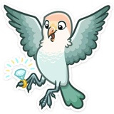 VK Love Birds WhatsApp Sticker #9