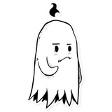 White Ghost WhatsApp Sticker #9
