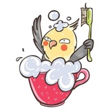 Chii Parrot WhatsApp Sticker #16
